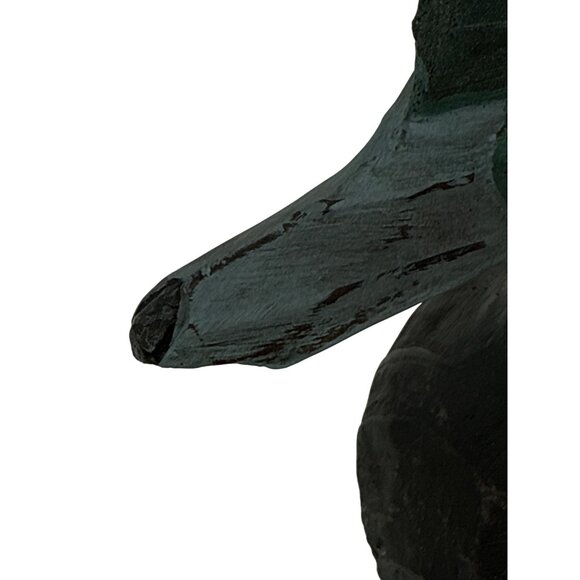 Wild River Collection Hand Carved Wooden Duck Decoy Black Duck With‎ Green Head - Picture 9 of 10